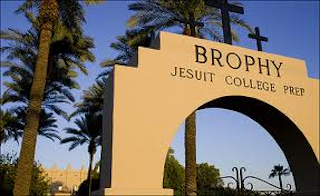 Brophy college Arch entrance