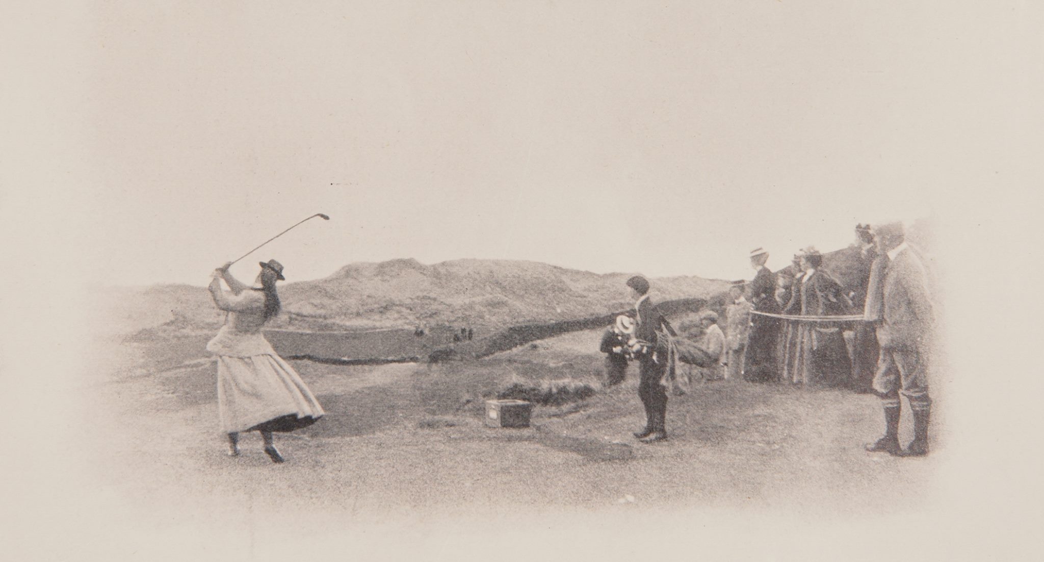 Golf image May Hezlet 1899 Vintage photo of golfer Mary hazlet 1899 taking a swing
