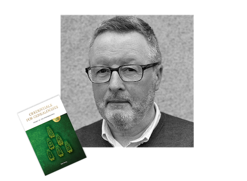 Paul Gorry headshot with credentials for geneaalogist book cover